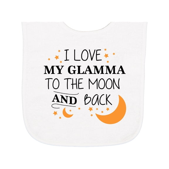 Inktastic I Love My Glamma to the Moon and Back Baby Terry Cloth Bib
