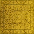 thumbnail image 1 of Ahgly Company Indoor Square Oriental Yellow Industrial Area Rugs, 3' Square, 1 of 4