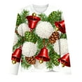 thumbnail image 5 of Qulqfy Womens Christmas Shirts Crewneck Red Xmas Holiday Casual Long Sleeve Plus Size Jingle Bells Tops Funny Christmas Shirts for Women, 5 of 5