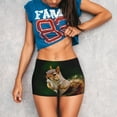 thumbnail image 3 of Daiia Squirrels Eating Peanuts On The Tree Pattern Women's Workout Shorts Biker Shorts - High Waisted Workout Spandex Tummy Control Gym Running Yoga Shorts-Large, 3 of 8