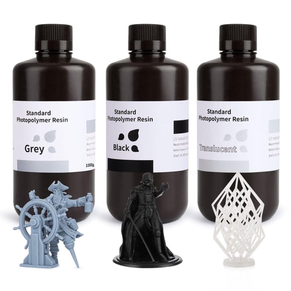 ELEGOO Standard Photopolymer 3D Printer Resin, 405nm UV Curing Photopolymer Resina for Mars Saturn Jupiter MSLA DLP LCD Impresora with High Precision