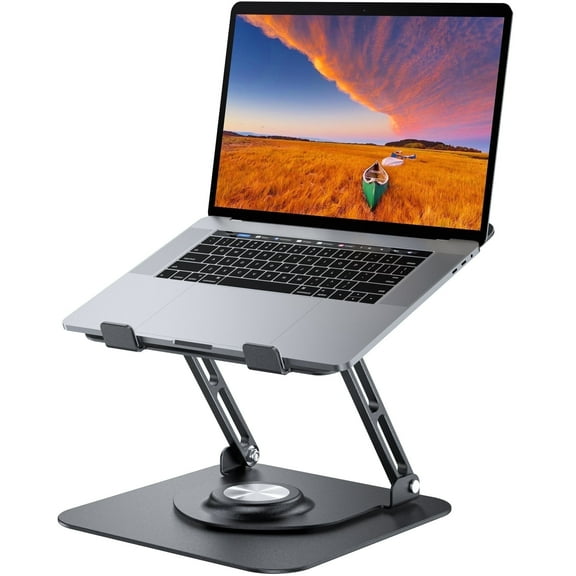 JOYEKY Laptop Stand for Desk, Foldable & Portable Computer Stand 360° Rotating, for 10-16" Laptops
