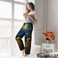 thumbnail image 5 of Fuzoiu Oil Starry Sky Sunflower Print Women's Pajama Pants,Lounge Pants with Drawstring and Pockets, Casual Pjs Sleep Bottoms, Women's Sleep Pants-Medium, 5 of 6