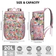 thumbnail image 4 of Blossom Pattern Floral Print Insulated Cooler Backpack - 20L Leakproof & Easy to Clean, Great for Camping, 4 of 6