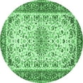 thumbnail image 1 of Ahgly Company Indoor Round Persian Emerald Green Traditional Area Rugs, 7' Round, 1 of 4