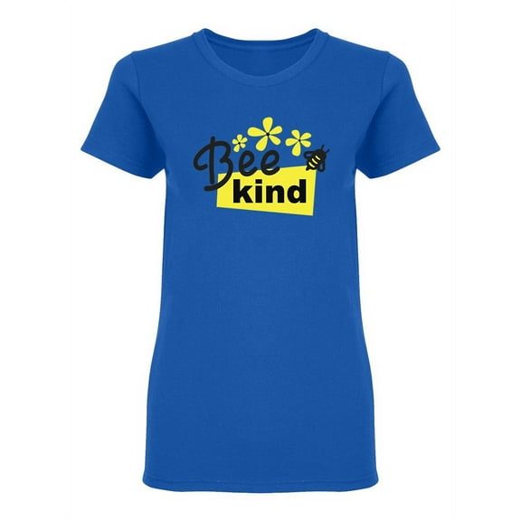 Be Kind Slogan Shaped T-Shirt Women -Image by Shutterstock, Female Large