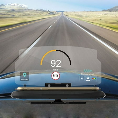- Universal 6.5'' HUD Screen Head Up Display Car Mobile Cell Phone GPS Navigation Image Reflector Holder Mount