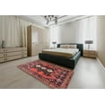 thumbnail image 4 of Ahgly Company Indoor Round Traditional Saffron Red Area Rugs, 4' Round, 4 of 6