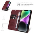 thumbnail image 4 of for iPhone 7 / 8 / SE 2020 / SE 2022 Wallet Case with RFID Blocking Credit Card Holder,Classic Vegan PU Premium Leather Folio Magneitc Flip Kickstand Shockproof Cover Phone case,Winered, 4 of 11