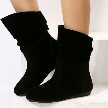 

Akiihool Boots for Women With Heel Women s Biker Boots Lace up Wide Calf Long Tall Embroidered Cowboy Boots (Black 8)