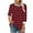 Red, variant on Heat Style Womens 3/4 Length Sleeve Tops Dressy Casual Shirts Stripe Print Color Fasion Crew Neck Trendy Round Neck Pullover Summer Blouses for Women High Mood