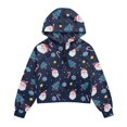 thumbnail image 4 of Xoenoiee Santa Claus Candy Tree Snowflake Star Print Half Zip Crop Sweatshirt for Girls Christmas Long Sleeve Pullover Tops Kids Lightweight Hoodie Winter Clothes, Size 5-6 Years, 4 of 7