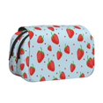 thumbnail image 1 of Disketp Strawberry Estuche de Lápices de Doble Capa con Tapa Abatible y Cremallera, Organizador Escolar para Adolescentes y Adultos, 1 of 7