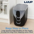 thumbnail image 4 of Bote de basura Stori Luup de plástico negro para baño, 2,5 l, 2,6 cuartos de galón, 4 of 9