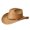 Light Brown, variant on RUINIXCW Western Cowboy Hat for Men Women Cowgirl Hat Classic Felt Roll Up Fedora Hat with Leather Buckle Belt Wide Brim Jazz Hat Themed Party Cap Wedding Party Costume