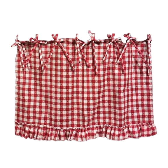 Handmade Farmhouse Oven Skirt Dishwasher Skirt Decorative Cabinet Curtain Heat Resistant for Washing Machines and Kitchen Appliance Cover