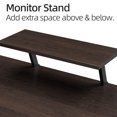 thumbnail image 5 of Somdot L Shaped Desk, Corner Computer Desk, Gaming Desk with Monitor Stand, Home Office Writing Study Workstation, Easy Assembly - Black Walnut, 5 of 9