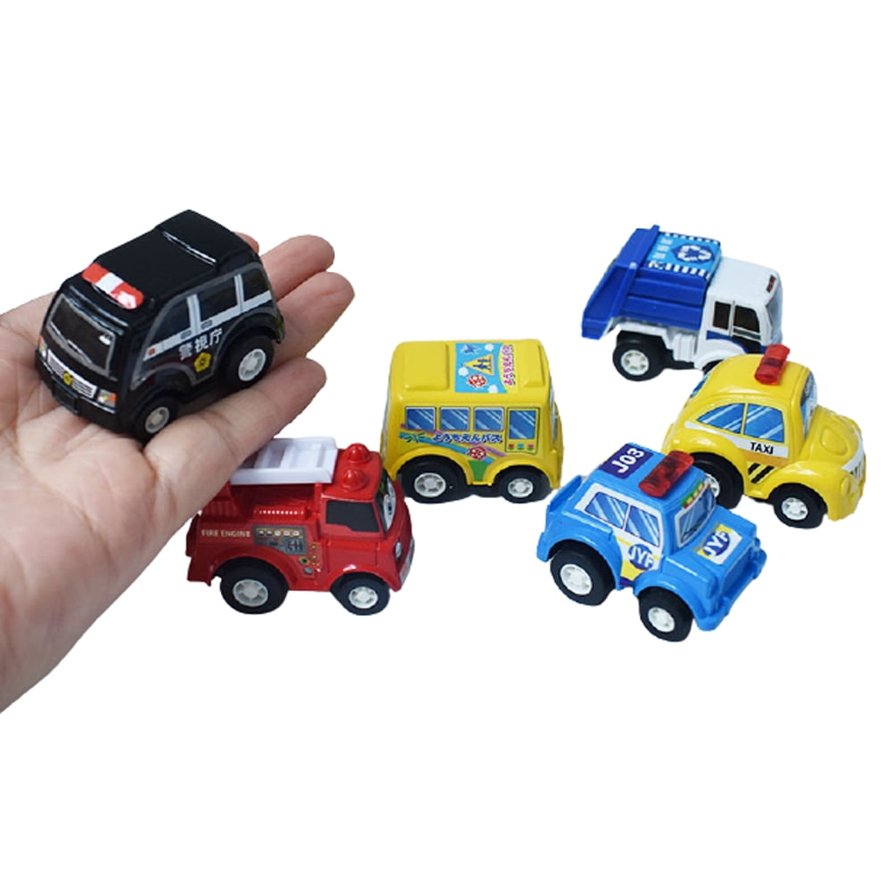 4 Pack Cars Pull Back Vehicle Set Mini Construction Car Boys Toys Birthday Gift 