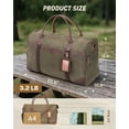 thumbnail image 4 of Gonex Waxed Canvas Duffle Bag, 55L Water-Resistant Travel Duffel, Vintage Overnight Weekender Bag with Shoes Compartment for Men & Women, 4 of 9