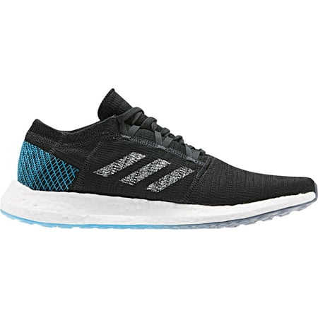adidas Pureboost Go Running Shoes - Black/White/Cyan Blue - 12