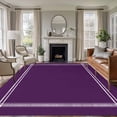 thumbnail image 3 of Pure Dark Purple Area Rug 5x7 FT, Non Slip Bedroom Throw Carpet, Simple Solid Color Washable Soft Floor Carpet Non-Shedding Rug for Dining Room Bedside Classroom Desk, 3 of 9