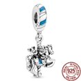 thumbnail image 1 of Original 925 Sterling Silver Dog cat Girl princess Series beads fit pandora 925 Original Bracelet disney beads for women jewelry Gao Jinjia LED, 1 of 2