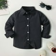 thumbnail image 2 of Ulanda Baby Toddler Boys Long Sleeves Button Down Shirt (Black, 18-24 Months), 2 of 4