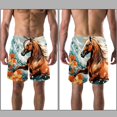 thumbnail image 3 of luoweisi Men's Beach Shorts Quick Dry Swim Trunks with Mesh Lining Horse 2XL, 3 of 5