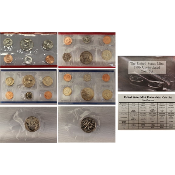 1996 U.S. Mint Set – 11 Coins – Collectible OGP Set (Includes West Point Dime)