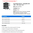 thumbnail image 2 of Front Brake Pad Set - Compatible with 1995 - 1997 Ford F-350 1996, 2 of 2