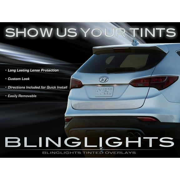 Hyundai Santa Fe Tinted Tail Lights Film Lamps Overlay Covers (all years)