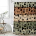 thumbnail image 6 of Polyester Fabric Sage Green Brown Shower Curtain, Farmhouse Dog Paw Vintage Waterproof Bathtub Curtain Bathroom Decor Set with Hooks 72 x 96 Inches, 6 of 6