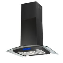 Range Hood 30-inch Island Mount Vent Hood 900 CFM Kitchen Stainless Steel 3-Speed Touch Control