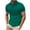 Green, variant on Men's Summer Fashion Print Shirts Lapel Button Short Sleeve Loose Tops Athletic Workout Golf T-Shirt L