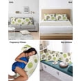 thumbnail image 5 of Abstract Geometric California King Pillow Case - Microfiber Bed Throw Pillow Covers, Farmhouse Vintage Polka Dot Green Decorative Lumbar Pillow Cover with Envelope Closure for Sofa/Travel 20"x40", 5 of 6