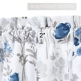 thumbnail image 4 of 2 Pcs Floral Printed Curtains, Rod Pocket Kitchen Cafe Small Curtain Panels, 4 of 9