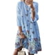 thumbnail image 4 of Sonducket Vestido Midi de manga larga estampado cuello gran columpio cintura alta ropa de mujer Vestidos Cielo azul SG, 4 of 8