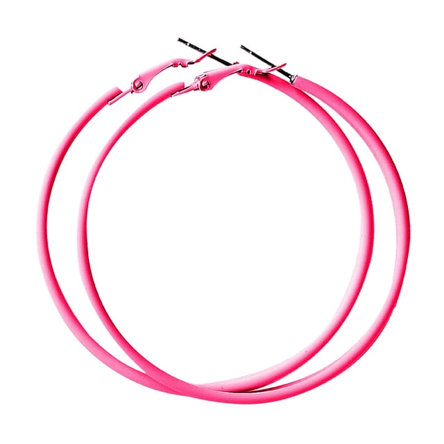 Boucles d'Oreilles pour Femmes 60MM Grand Acier Inoxydable Accessoires Pendentifs Néon Bijoux de Fête Classiques