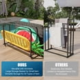 thumbnail image 6 of Sunmthink Outdoor Poolside Storage Cart with Wheels, 3-Tier Wicker Towel & Toy Organizer for Pool, Gray, 6 of 7
