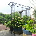 thumbnail image 6 of Outdoor Garden Arch Metal Garden Arch L80.3'' x W20.47'' x H81.1'' Climbing Plants Support Rose Arch Outdoor Black,Garden Trellis, 6 of 10