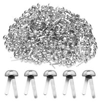 Uxcell 500pcs Brads Paper Fasteners, 8mm x 17mm Metal Paper Crafts Brads, Small Round Brass Split Pins, Silver