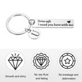 thumbnail image 3 of Uxcell Drive Safe Keychain, 1 Set Letter U Keychain I Need You Here with Me, Silver, 3 of 6