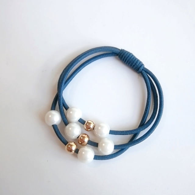 Gomas para el cabello de moda, perlas falsas, buena elasticidad, lazos elásticos para el cabello, accesorios para el cabello para niñas