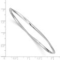 thumbnail image 3 of Auriga 925 Sterling Silver Rhodium Plated 2.25mm Bangle 8 inch for Women, 3 of 5