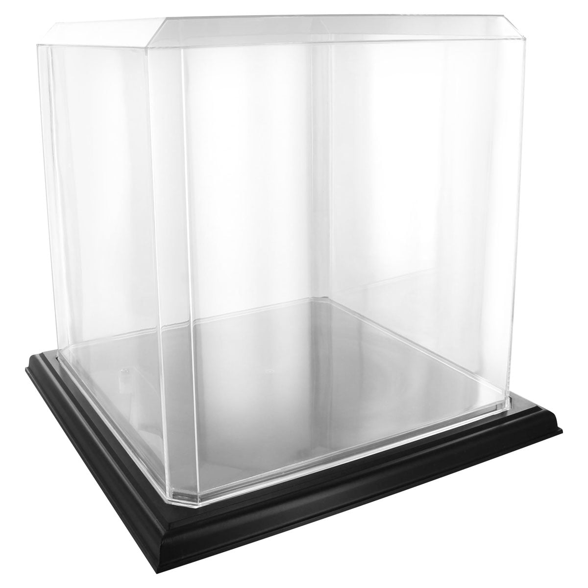 NEW Softball Glass Display Case FREE SHIPPING NCAA BLACK Wood Base with Mirror 
