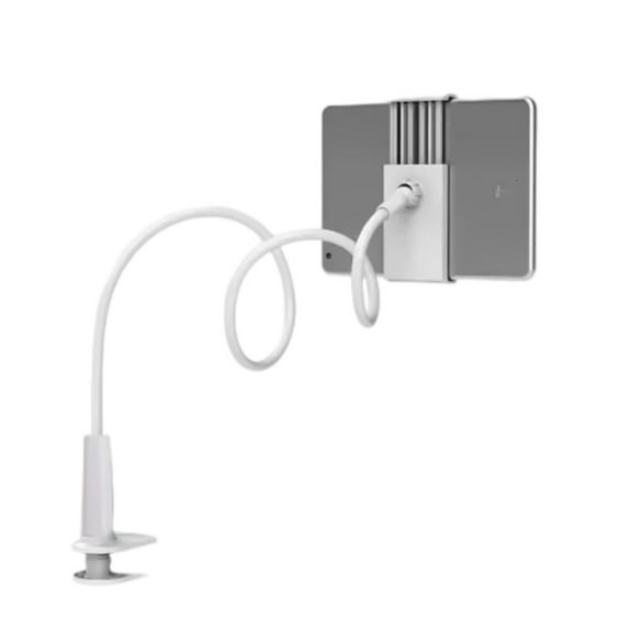 Yammee Flexible Arm Tablet Mount Holder for Bed Use with Double Clips Secure Holding