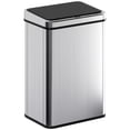 thumbnail image 1 of HOMCOM 10.6 Gallon Automatic Garbage Can, Touchless Trash Can, Silver, 1 of 10