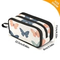 thumbnail image 4 of FORMRS Pencil Case with 3 Compartments Zipper Pouch, Elementary School Level and up, Orange Butterflies, 4 of 8