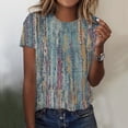 thumbnail image 2 of kaondbfi Summer Tops for Women Womens Casual Short Sleeve Tops Neck T Shirts Loose Fit Womens Essentials Fashion Clothing, 2 of 9
