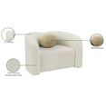thumbnail image 2 of Meridian Furniture Kali Cream Faux Shearling Teddy Fabric Chair, 2 of 15
